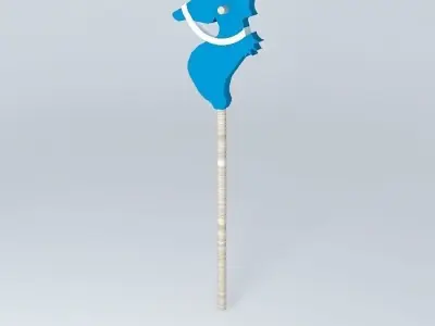 Seahorse on stick Free 3D model