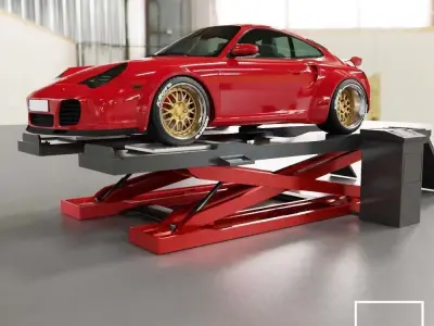 DIORAMA -  WHEEL ALIGNMENT LIFT FOR RC AND DIECAST 3D print model