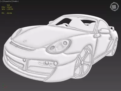 Porsche Suitable for embossing Hot Foil Technique 3D model