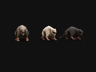 Mobile Rat Low-poly 3D model