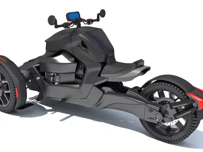 3 Wheel Motorcycle 3D model