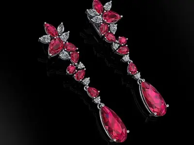 Graff Earrings 02 3D print model