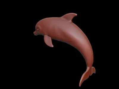Dolphin Animal Sculpture 3D print model purchase