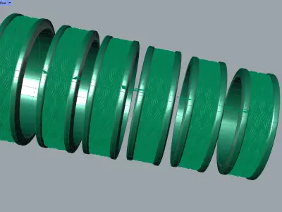 Modern Mens Textured Wedding Band USA Size 7 to 12 3D print model