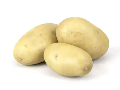 Three Different Photorealistic Potato 3D Scans 3D model