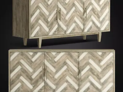 Melange Natural Beauty Credenza 3D model