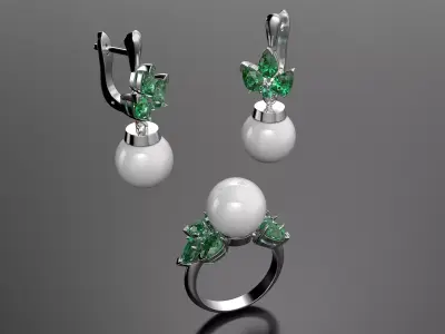 Pearls set for women  3D print model