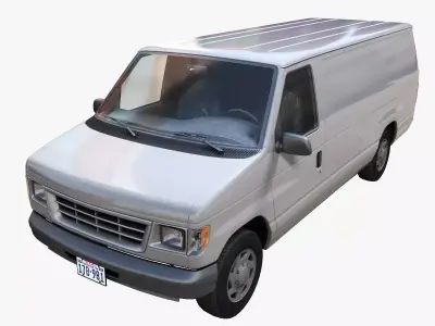 Super Duty XL van Low-poly 3D model