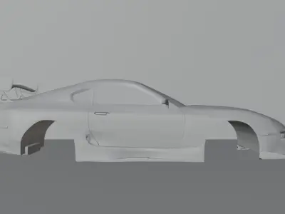 Toyota Supra MKVI Low-poly 3D model