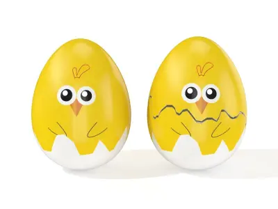 Easter Egg Cracked 11 Styles Low-poly 3D model