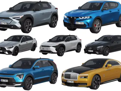 HQ cars collection 28 3D Model Pack