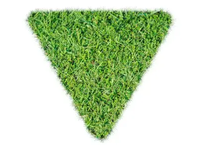 Grass Rectangular Triangular Curved Free 3D model
