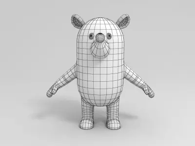 Rigged Rat Character 3D model