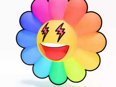  Balvin x Takashi Murakami Flower 2 toy 3D print model