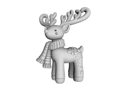 Christmas Deer 3D Printable Model 3D print model purchase