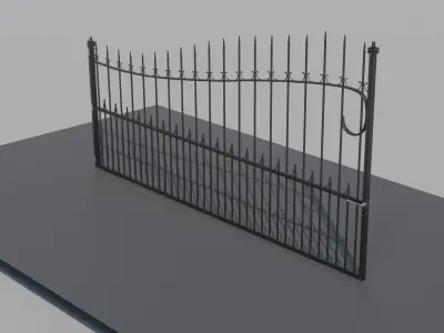 Gate with Handle 3D model