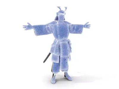 Imperial Samurai Armor model pack Low-poly 3D model