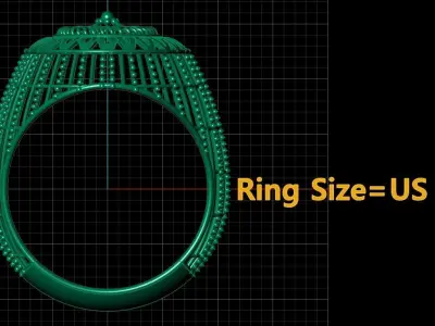 LUXURY MEN FASHION RING 3D PRINTABLE MOODEL 3D print model