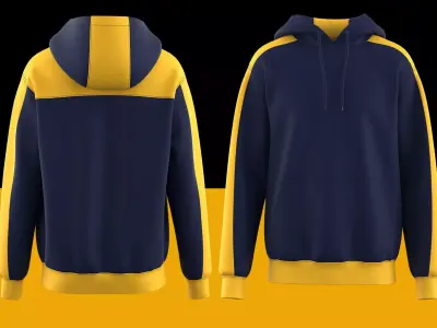 Custom Premium Design Sports Jersey Hoodie 3D model