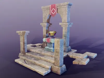 Underground Artifact Low-poly 3D model