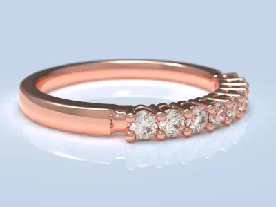 Wedding diamond ring 3D print model