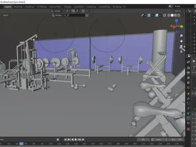 Gym Interior 3D model