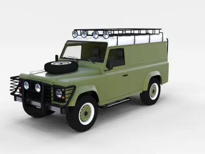 Land Rover Defender Pack with interior 3D model