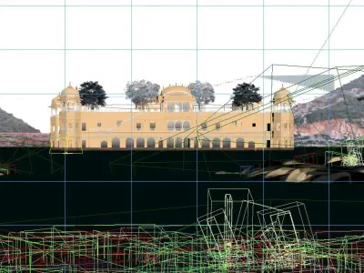 a mosque indian palace 3D model