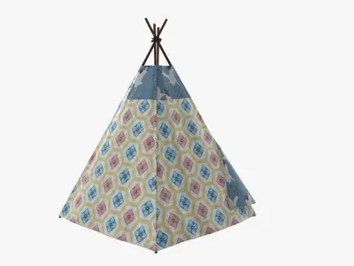 Tepee kid tent 3D model