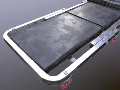 Worn Mud Service Car Creeper Garage  Low-poly 3D model