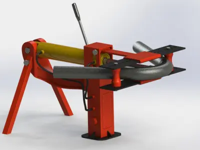 Maquina hidraulica para dobrar eletroduto Low-poly 3D model