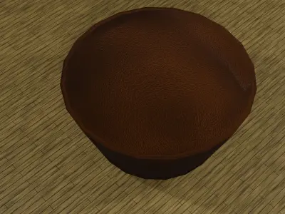 Furniture set coffee table Low-poly 3D model