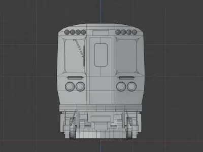 CTA 5000 Train  Low-poly 3D model