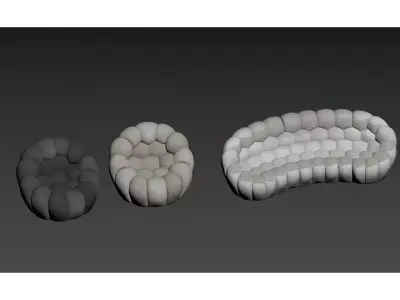 Petal Sofa 3D model