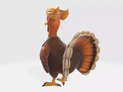 Funny Trump Turkey Figurine 3D Printed Political Gag 3D print model