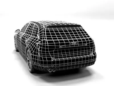 AUDI A4 2016 AVANT LOWPOLY Low-poly 3D model