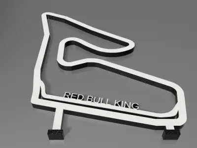 F1 Red Bull King Race Track STL OBJ FBX File  3D print model