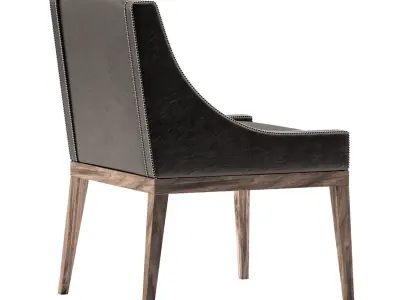 VANITY leather dining chair 3D model
