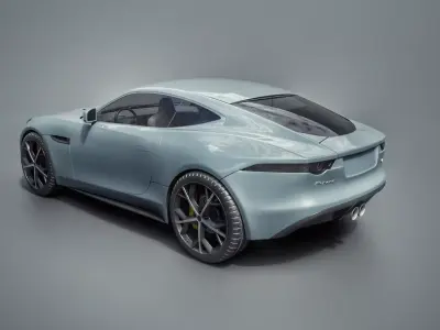 Sport car jaguar f type 3D model