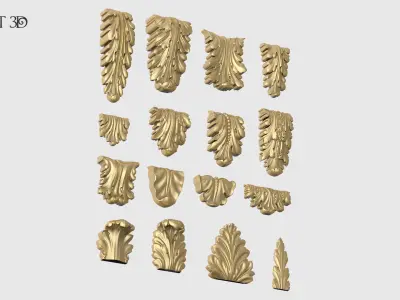 Bracket Leaves Collection 3D print model