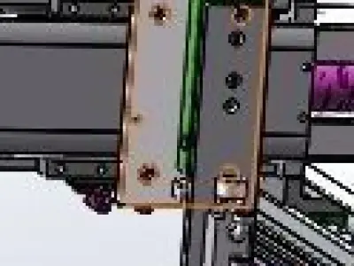 three-axis screw rod module 3D model