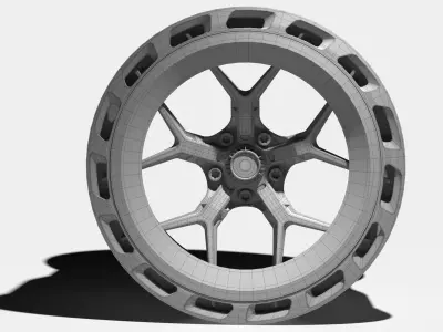 Brixton Forged x Jon Olsson Wheel Rim 3D Model 3D model