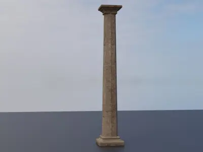 Stone Pillars Low-poly 3D model
