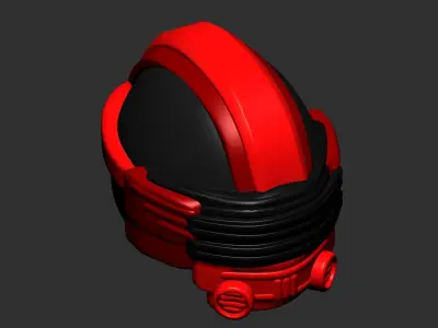 helmet high poly sculpt 3d printable ver 7 3D model 3D model 33