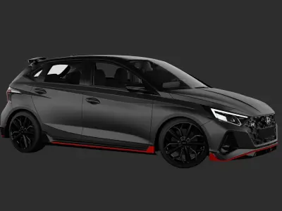 Hyundai i20n Low-poly 3D model