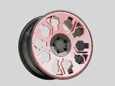 wheel rims tuning auto moto garage  3D model