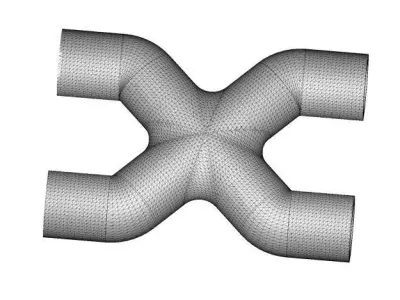 Creative Four Way Pipe Fitting 3D print model