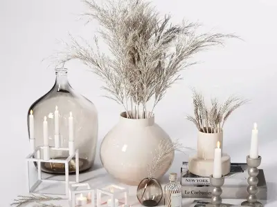 Neutral Decorative Set 04 3D model