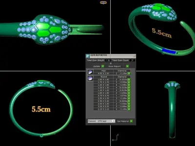 BVLGAR snake bracelet 3D print model