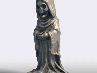 Halloween Ghost Figure Spooky Spirit Sculpture  3D print model